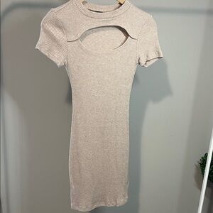 Almond Oat Cut Out Dress